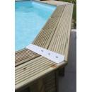 Piscine bois Ocea Ubbink 470x860cm H 130cm liner bleu sable gris