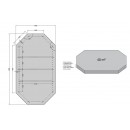 Piscine bois Ocea Ubbink 470x860cm H 130cm liner bleu sable gris