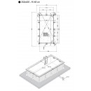Piscine bois Linea Ubbink 350x650cm H 140cm liner bleu sable gris