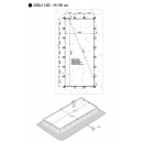 Piscine bois Linea Ubbink 500x1100cm H 140 cm liner bleu sable
