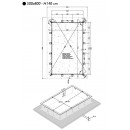 Piscine bois Linea Ubbink 500x800cm H 140 cm liner bleu sable gris
