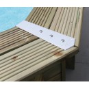 Finition margelles piscine bois Ubbink hexagonale par 8 pi&egrave;ces
