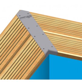 Kit 4 pièces finition margelles d'angles pour piscine rectangulaire Ubbink