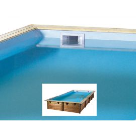 Liner Ubbink rectangulaire piscine bois Azura 50/100ème Bleu 200x350 x H 71cm