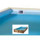 Liner Ubbink rectangulaire pour piscine bois Azura 50/100&egrave;me Bleu 200x350 x H 71cm
