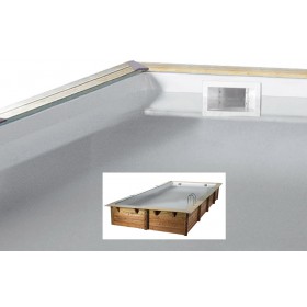 Liner Piscine Hors Sol : Liner Ubbink rectangulaire pour piscine bois Linea 75/100&egrave;me gris 350x650 x H 140cm