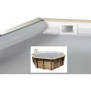 Liner Ubbink octogonale pour piscine bois 75/100&egrave;me Gris 430 x H 120cm