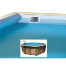 Liner Ubbink octogonale pour piscine bois 50/100&egrave;me Bleu 360 x H 120cm