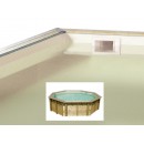 Liner Ubbink octogonale pour piscine bois 75/100&egrave;me beige 450 x H 120cm