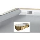 Liner ubbink octogonale allong&eacute;e pour piscine bois 75/100&egrave;me Gris 355x550 x H 120cm