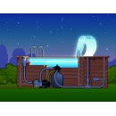 Cascade Lame d'eau Mamba Acryl Ubbink avec LED hauteur 54 cm