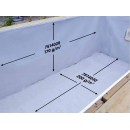 Feutre de protection pour la paroi piscine bois Ubbink r&eacute;f 7514028 1,35 x 11,8 m, blanc 170 g/ m2