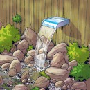 Lame d'eau Ubbink Nevada 30 cm sans LED