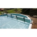 Enrouleur b&acirc;che piscine Premium Ubbink universel piscine jusqu'&agrave; 555 cm