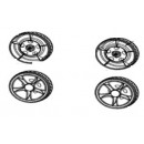 Roues (4 pi&egrave;ces) - Robotclean Accu Pool Ubbink