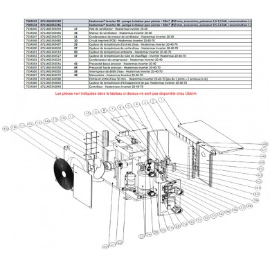 Condensateur de moteur de ventilateur - pompe à chaleur Heatermax Inverter 20-40 Ubbink