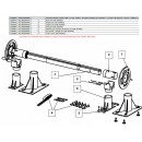 3 tubes pi&egrave;ce n&deg;7 pour enrouleur b&acirc;che piscine Ubbink ref 7514022