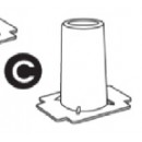 Support de tube &agrave; manivelle en aluminium &agrave; embo&icirc;ter pour enrouleur Ubbink 7505500
