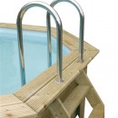 Echelle int&eacute;rieure 3 marches pour Piscine bois Ubbink