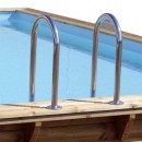 Echelle int&eacute;rieure 3 marches pour Piscine bois Ubbink