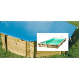 Bâche de sécurité Ubbink piscine bois linea rectangle 500 x 800 cm