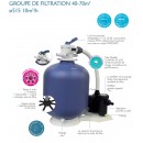 Groupe de filtration Aqualux pour toute piscine de 40 &agrave; 70m3 diam&egrave;tre 515 mm
