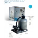 Groupe de filtration Aqualux pour piscine hors sol de 20 &agrave; 40 m3 diam&egrave;tre 400