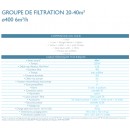 Groupe de filtration Aqualux pour piscine hors sol de 20 &agrave; 40 m3 diam&egrave;tre 400