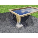 Piscine bois Sunwater Ubbink 300x490cm H 120cm liner bleu sable