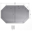 Piscine bois Sunwater Ubbink 300x490cm H 120cm liner bleu sable