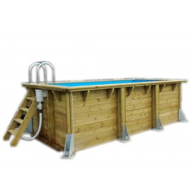 Arrêt par Ubbink  Urban Pool Ubbink liner gris piscine avec nage à contre courant, hors sol ou enterrée