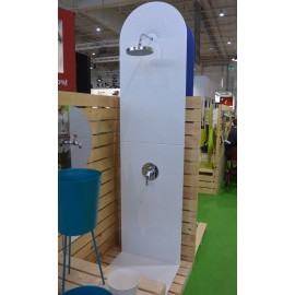Douche de jardin Laorus H x l x p 232 x 60.4 x 70 cm Blanche