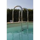 Piscine bois Azura Ubbink 400x750cm H 130cm liner bleu