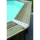 Piscine bois Azura Ubbink 400x750cm H 130cm liner bleu
