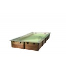 Piscine bois Azura Ubbink 350x505cm H 126cm liner bleu