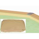 Liner ubbink octogonale allong&eacute;e pour piscine bois 75/100&egrave;me Beige 355x490 x H 130cm