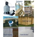 Piscine bois Sunwater Ubbink 300x490cm H 120cm liner bleu ou sable, hors sol et enterr&eacute;e