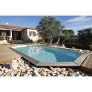 Piscine bois Azura Ubbink 400x610 cm H 120cm liner Bleu ou Beige