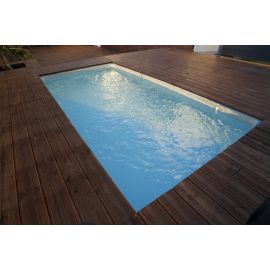 Piscine bois Azura Ubbink 250x450cm H 126cm liner bleu ou beige