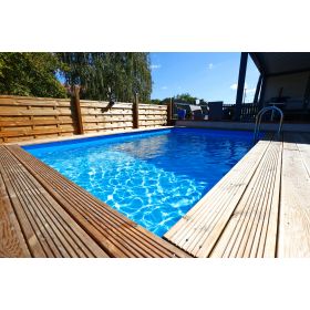 Piscine Ext&eacute;rieure Bois : Piscine bois Azura Ubbink 250x450cm H 126cm liner bleu ou beige