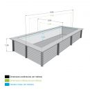 Piscine bois Azura Ubbink 350x505cm H 126cm liner bleu ou beige