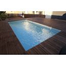 Piscine bois Azura Ubbink 350x505cm H 126cm liner bleu ou beige