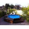 Piscine bois Ocea Ubbink Diam 430cm H 120cm liner bleu, beige ou gris