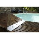 Piscine bois Ocea Ubbink Diam 510cm H 120cm liner bleu, beige ou gris