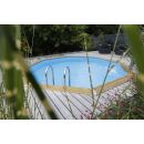 Piscine bois Ocea Ubbink Diam 510cm H 120cm liner bleu, beige ou gris