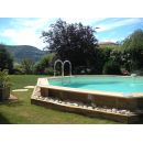 Piscine bois Ocea Ubbink Diam 580cm H 130cm liner bleu, beige ou gris
