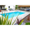 Piscine bois Linea Ubbink 350x650cm H 140cm liner bleu, beige ou gris