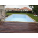Piscine bois Linea Ubbink 350x650cm H 140cm liner bleu, beige ou gris