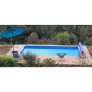 Piscine bois Linea Ubbink 350x650cm H 140cm liner bleu, beige ou gris
