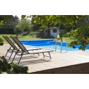 Piscine bois Linea Ubbink 350x650cm H 140cm liner bleu, beige ou gris